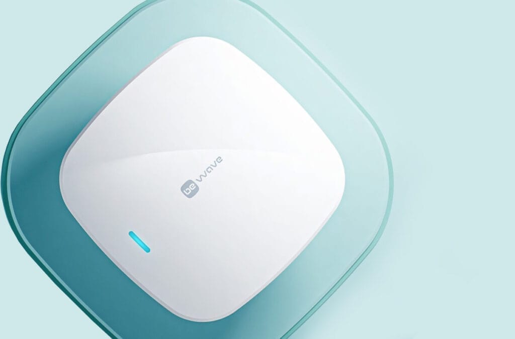 BE WAVE Smart HUB on a glass table